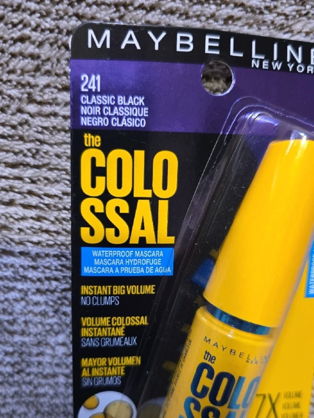 Maybelline Colossal Waterproof Mascara - Yellow Packaging, Black Shade 241